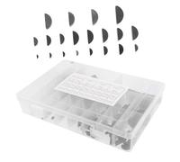 Anneome Clés Woodruff Acier Au Kit Assortiment De Demi-clés De Rechange pour Rainures De Clavette Demi-Lune