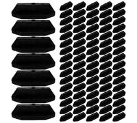 Anneome Clips de Fixation pour Terrasse en Composite Abs Noir, Système de Clips Dissimulés Robustes et Fiables, Pack de 100 Pièces pour Plancher Extérieur