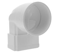 Anneome Connecteur de Descente Pluie Carré vers Rond Adaptateur Gouttière Anti-déformation Raccord Tuyau Drainage Villa Facile à Installer