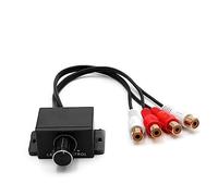 Anneome Contrôleur de Niveau Audio Voiture Volume Télécommande Entrée Sortie Rca pour Amplificateur et Caisson de Basses
