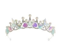 Anneome Couronne Baroque en Coquillages Perles Baroques et Étoiles de Mer, Bandeau de Mariée Bleu Sirène, Accessoire Cheveux Léger Hypoallergénique pour Mariage, Fête et Anniversaire