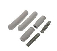 Anneome Coussinets D'aisselle pour Béquilles 6 Pièces, Manchons en Caoutchouc Antidérapants Gris Poignée et Plastique, Accessoires de Remplacement pour Béquilles D'avant-bras Confortables