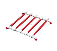 Anneome Dessous de Plat Tapis de Marmite Support pour Plats Chauds en Acier Inoxydable Recouvert de Silicone Antidérapant Protège Table et Comptoir Rouge Épais pour Casseroles et Poêles