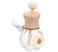 Anneome Diffuseur de Parfum Rechargeable pour Voiture, Flacon Vide en Verre Lait de Thé, Diffuseur D'huiles Essentielles Délicat, Désodorisant Voiture Décoratif Clip pour Aération,