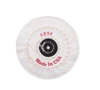 Anneome Disque de Polissage en Tissu Coton Blanc 4 Pouces pour Meuleuse D’établi, Roue Douce Compatible Mini Polisseuse, pour Bijoux, Métaux et Rénovation, Accessoire Polyvalent