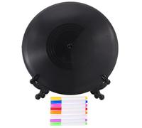 Anneome Disque Vinyle Décoratif Noir en Plastique, Style Vintage DIY | Surface Lisse et Légère, Réutilisable, pour Décor de Fête et Activité Créative, Design Simple