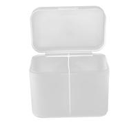 Anneome Distributeur De Transparent à Deux Compartiments, Contenant pour Disques De Coton en, Organisateur Multi-usages pour Maquillage Et Bureau, Rangement Compact pour Salle De Bain