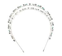 Anneome Double Layer Crystal Leaf Wedding Headband With Crystals Comfortable Bridal Hairband For Women And Elegant European Style Leaf Hair Accessory