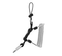Anneome Dragonne De Plongée Spirale Anti-perte En Acier Inoxydable Avec Boucle à Dégagement Rapide Câble De Sécurité Pour Appareil Photo Sous-marin Accessoire Professionnel Pour Boîtier Étanche