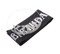 Anneome Écharpe d'Anniversaire pour Hommes 1 Pièce, Couronne Royale Argentée Strass, Accessoires d'Anniversaire Élégants pour Fête Masculine, Coffret Décoration Anniversaire Garçon