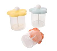 Anneome Ensemble 3 Pièces de Tasse à Piston Moussante Jaune, Rose et Bleu Récipient Mousseur pour Savonnette Moussant Mains et Nettoyant Visage Machine à Mousse Manuelle pour Gel,