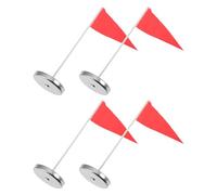 Anneome Ensemble de 4 Trous de Golf Drapeau en Acier Inoxydable 10 Cm Coupe D'entraînement Portable pour Putting pour Intérieur Jardin Terrain de Golf Accessoire Pratique