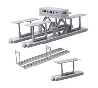 Anneome Ensemble De Modèles De Train Accessoires De Bricolage Grand Abri De Quai Table De Sable Accessoires De Rail Abri De Quai Modèle De Train Miniature