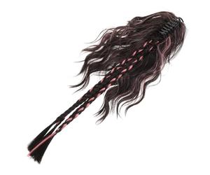 Anneome Extension Queue de Cheval Tressée Colorée Clip Femmes Postiche Synthétique Léger et Naturel Perruque Demi-queue Ondulée Extension Cheveux Bouclés Clips Effet Naturel Châtain