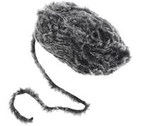 Anneome Fil à Tricoter en Fausse Fourrure Noire Épaisse, Grosse Laine Douce pour Crochet, Fil à Fourrure au Crochet, Tricot, Écharpes, Bonnets, Accessoires D’artisanat, 1 Pelote