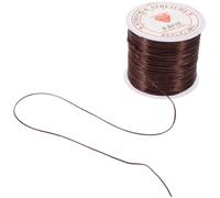 Anneome Fil Élastique Plat 06 MM Marron pour Extensions de Cheveux Invisibles Fil pour Bracelet de Perles pour Tissages et Bricolage Coiffure et DIY