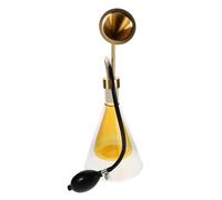 Anneome Flacon Olfactif en Laiton et Verre à Double Paroi Diffuseur d'Arômes Huile Essentielle Pompe Longue Flacon Parfumé pour Spa et Voyage Échantillonneur D’Arôme Compact et Léger