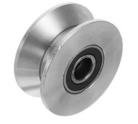 Anneome Galet de Guidage pour Porte Coulissante en Acier Inoxydable 304 Poulie à Roulement à Gorge en U Roue Résistante à la Corrosion pour Portes de Grange et Portails Métalliques