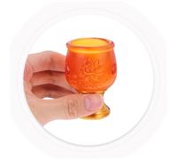 Anneome Goblet Vintage Alliage Élégant pour Offrandes à Coupe Facile à Nettoyer Récipient Eau pour Temple Multifonction Petit Modèle Lotus pour Cérémonies