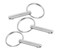 Anneome Goupille de Fixation du Toit Bimini, Goupille de Traction Canopée, Lot de 3 Set de Set, Acier Inoxydable, Argenté, pour Bateau et Voile, Accessoire de Remplacement Nautique