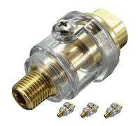 Anneome Graisseur Automatique pour Outils Pneumatiques 1/4 Mini-Graisseur en Aluminium 4 Pièces Lubrificateur Compact pour Compresseur d'Air Entretien pour Atelier et Bricolage