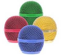 Anneome Grille de remplacement métallique pour microphone Cache-micro 4pcs en métal pour performance et enregistrement avec bonnettes anti-vent