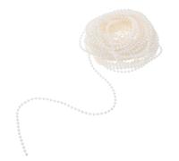 Anneome Guirlande de Perles Artificielles Blanche pour Création DIY Accessoires Tête Mariage Fête Décoration Applique Perles
