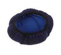 Anneome Housse de Siège Rembourrée pour Tabouret de Béquille Pliable en Polaire Douce Bleu Foncé, Coussin Élastique 20 X 19,5 X 3 Cm, Protection Confortable et Amovible pour Canne