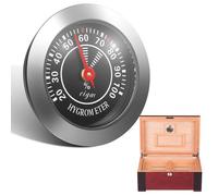 Anneome Hygromètre Mécanique Rond 38 MM Noir pour Boîte à Cigares et Étui D’Instruments de Musique Indicateur D’Humidité Analogique Compact Accessoire Précis pour Cave à Cigares et
