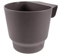 Anneome Jardinière Suspendue Ronde Plastique Gris Support Balcon Durable pour Fleurs et Plantes Pot Accrocher Extérieur pour Jardin et Terrasse