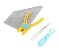 Anneome Kit Complet D’Outils pour Blocs de Construction Comprenant Pince Jaune Lève-Briques Bleu Règle de Mesure et Pinces Fines Outil Multifonction Léger et Portable Séparateur de