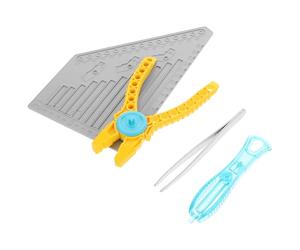 Anneome Kit Complet D’Outils pour Blocs de Construction Comprenant Pince Jaune Lève-Briques Bleu Règle de Mesure et Pinces Fines Outil Multifonction Léger et Portable Séparateur de