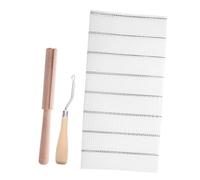 Anneome Kit Complet de Maille pour Tapis à Crochet avec Toile Résistante Outil à Verrou et Coupe-Fil pour Débutants Création de Tapisseries DIY