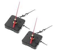 Anneome Kit de 2 Mécanismes d'Horloge à Quartz Silencieux Aiguilles Noires Mouvements de Remplacement pour Horloge Murale à Piles Accessoires DIY pour Décoration Murale et Broderie