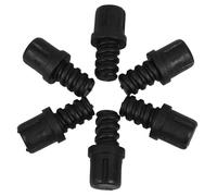 Anneome Kit de 6 Adaptateurs Filetés en PP pour Manche de Brosse de Toilette, Connecteur Spiralé de 16 mm, Interface de Tête de Brosse Autobloquante, Accessoires Noirs pour Salle de Bain