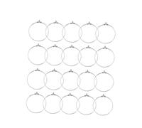 Anneome Kit De Fabrication De Bijoux Avec Pendentifs 20 Pièces 40 Mm En Acier Inoxydable Fermoirs Circulaires Accessoires Pour Boucles Doreilles