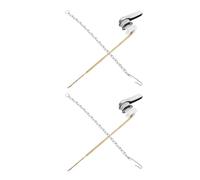 Anneome Kit de Levier de Chasse D'eau Montage, pour Réservoir de Toilettes | Chaîne et Système Intégré, Installation Avant ou Latérale, Métal Acier Inoxydable, Noir Mat