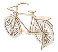 Anneome Kit de Modèle Vélo en Bois à Monter DIY, Décoration Mini-Moto Vintage, Ornement Miniature pour Bureau, Éducatif Manuel pour Garçon et Filles, Modèle de Vélo de Simulation