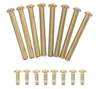 Anneome Kit de Réparation 6pcs Rivets et Écrous Métalliques pour Ventilateur Pliant à Main en Fer Nickelé, Remplacement Facile de L'axe pour Réparation DIY