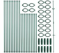 Anneome Kit de Tuteurs pour Plantes avec Clips - 10 Pièces Tiges 40 CM 10 Pièces Tiges 30 CM 20 Clips et 10 Tubes de Connexion - Supports Résistants aux Intempéries pour Plantes