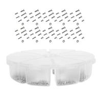 Anneome Kit de Vis pour Pied de Lunettes en Métal Robuste Boîte de Rangement Portable Jeu Complet de Vis de Serrage pour Réparation Monture Lunettes Kit Pratique pour Usage