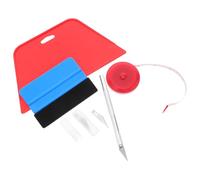 Anneome Kit D'outils 9 Pièces pour Pose de Films Adhésifs Vinyle Voiture et Papier Peint, Raclette Vinyle Antibuée, Couteau de Précision, Mètre Ruban, Outils de Lissage Professionnels