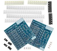 Anneome Kit Pédagogique de Soudure 2 Pièces Plaque d'Entraînement Compacte Composants Électroniques pour Exercices DIY Matériel d'Entraînement à la Soudure Adapté Débutants et