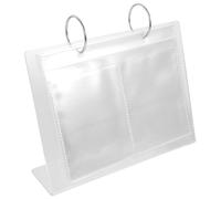 Anneome Livre de Rangement pour Stickers Nail Art en Acrylique Transparent Album Photo 4 Pouces 68 Emplacements Support Multifonction pour Présentation et Organisation Manucure Usage