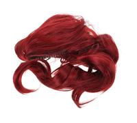 Anneome Longue Perruque En Queue De Cheval Bou Clip Clip Poincet à Coiffure En Queue De Cheval Synthétique D'extension De Cheveux Rouge Fil Haute Température