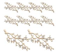 Anneome Lot de 10 Accessoires Strass Fleurs en Alliage de Zinc Plaqué Or KC 2528, Décorations pour Fabrication de Bijoux, Loisirs Créatifs et Ornements pour Vêtements, pour Créations
