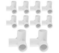 Anneome Lot de 10 Raccords en T PVC 1/2 3 Voies 90° Coude PVC Anticorrosion Léger pour Serrage Mobilier et Système d'Irrigation DIY Connecteurs Robustes pour Tuyaux d'Eau Froide et