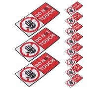 Anneome Lot de 12 Autocollants Adhésifs D’Avertissement « Ne Pas Toucher » Résistants aux Intempéries Couleurs Vives pour Murs Vitres Boîtes à Outils - Panneau de Sécurité Polyvalent