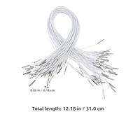 Anneome Lot de 150 cordons élastiques extensibles avec extrémités métalliques, cordons souples et ronds, pour la fabrication de masques, la reliure, la suspension de chapeaux de fête, etc.
