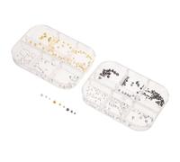 Anneome Lot de 2 Boîtes de Breloques à Clous pour Ongles Punk Petits Rivets Métalliques pour Nail Art Décoration Ornementale Multifonctionnelle pour Manucure et Loisirs Créatifs